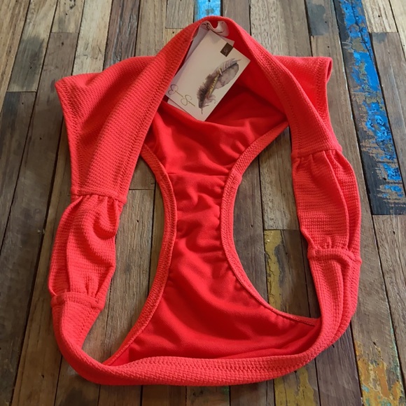 Jessica Simpson Monet Texture Shirred Side Sz XL - Picture 6 of 9